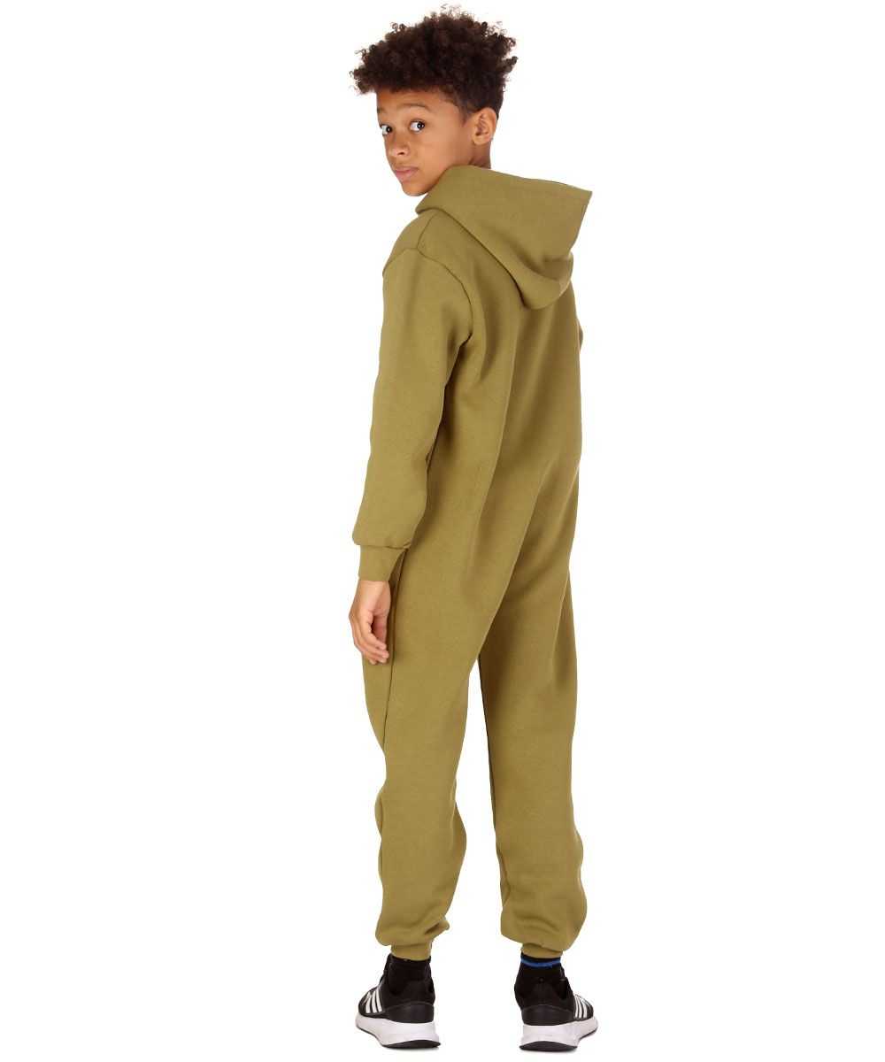 Trendy Toggs Kids Olive Green Zip Up Onesie