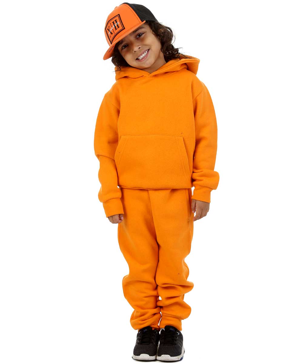 Trendy Toggs Kids Overhead Hoodie Orange Tracksuit