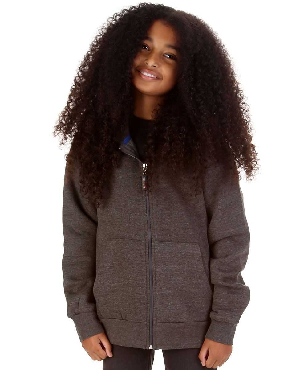 Trendy Toggs Kids Plain Charcoal Zip Up Hoodie