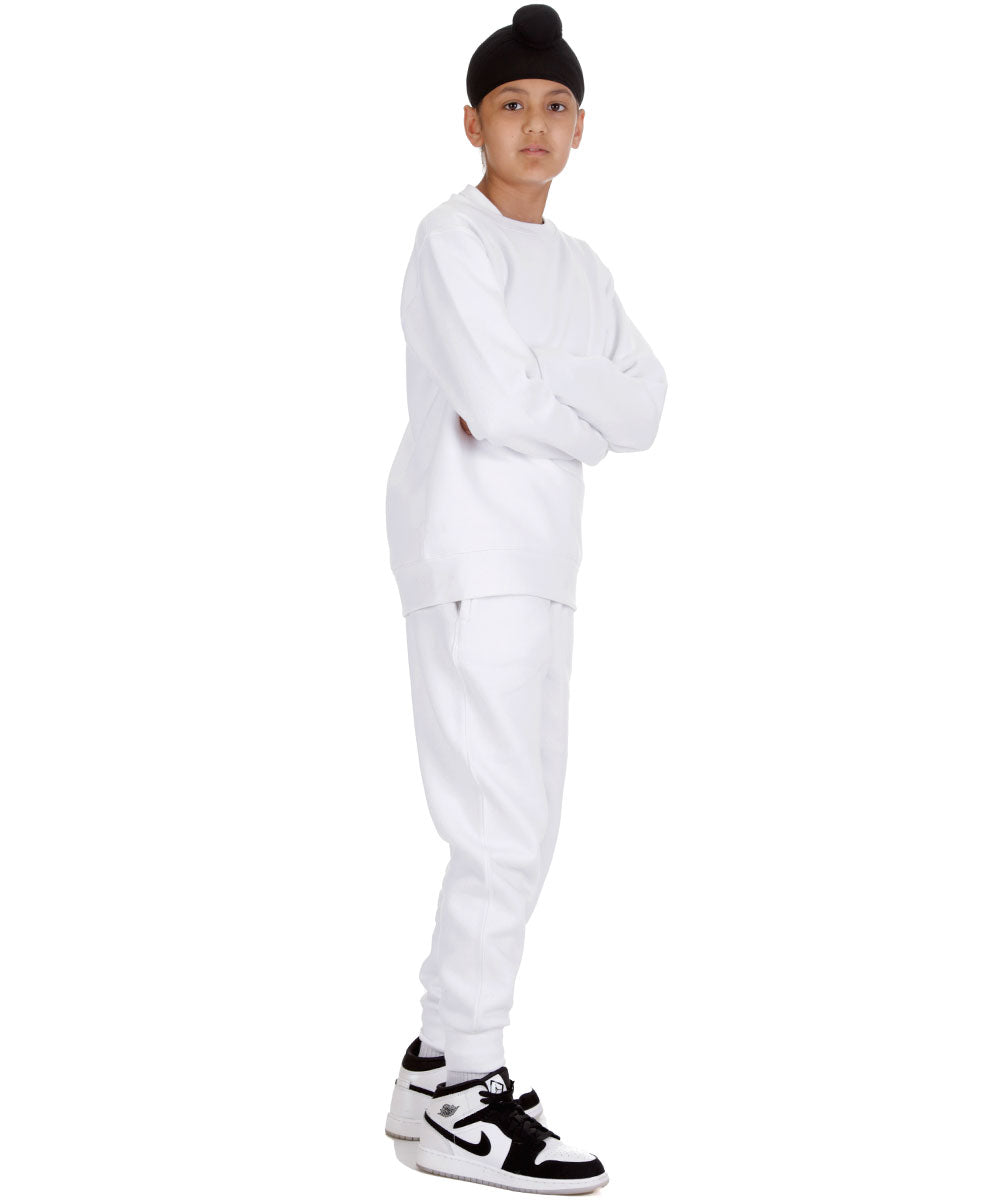 Trendy Toggs Kids White Original Sweatshirt Tracksuit
