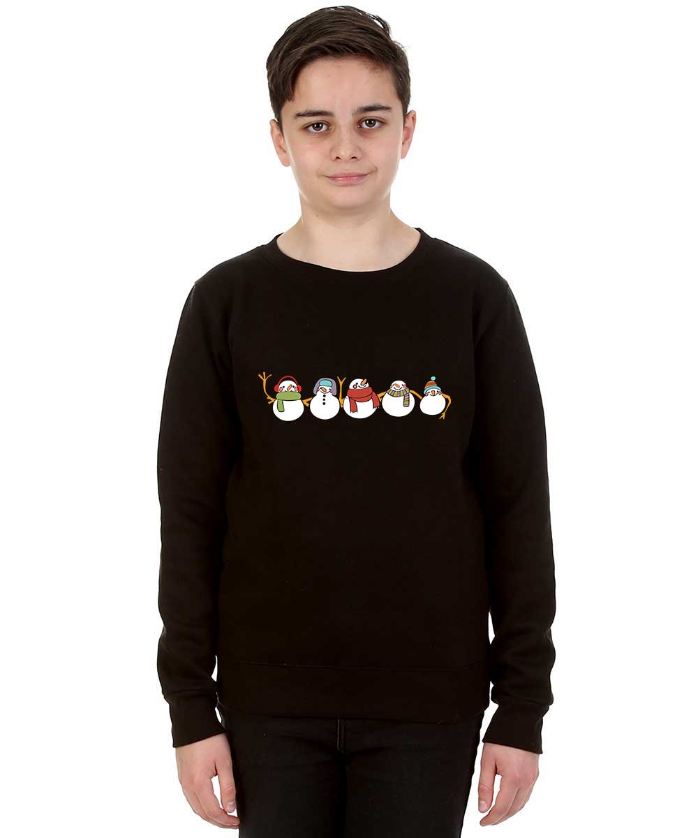 Trendy Toggs Kids Christmas Snowman Jumper Black