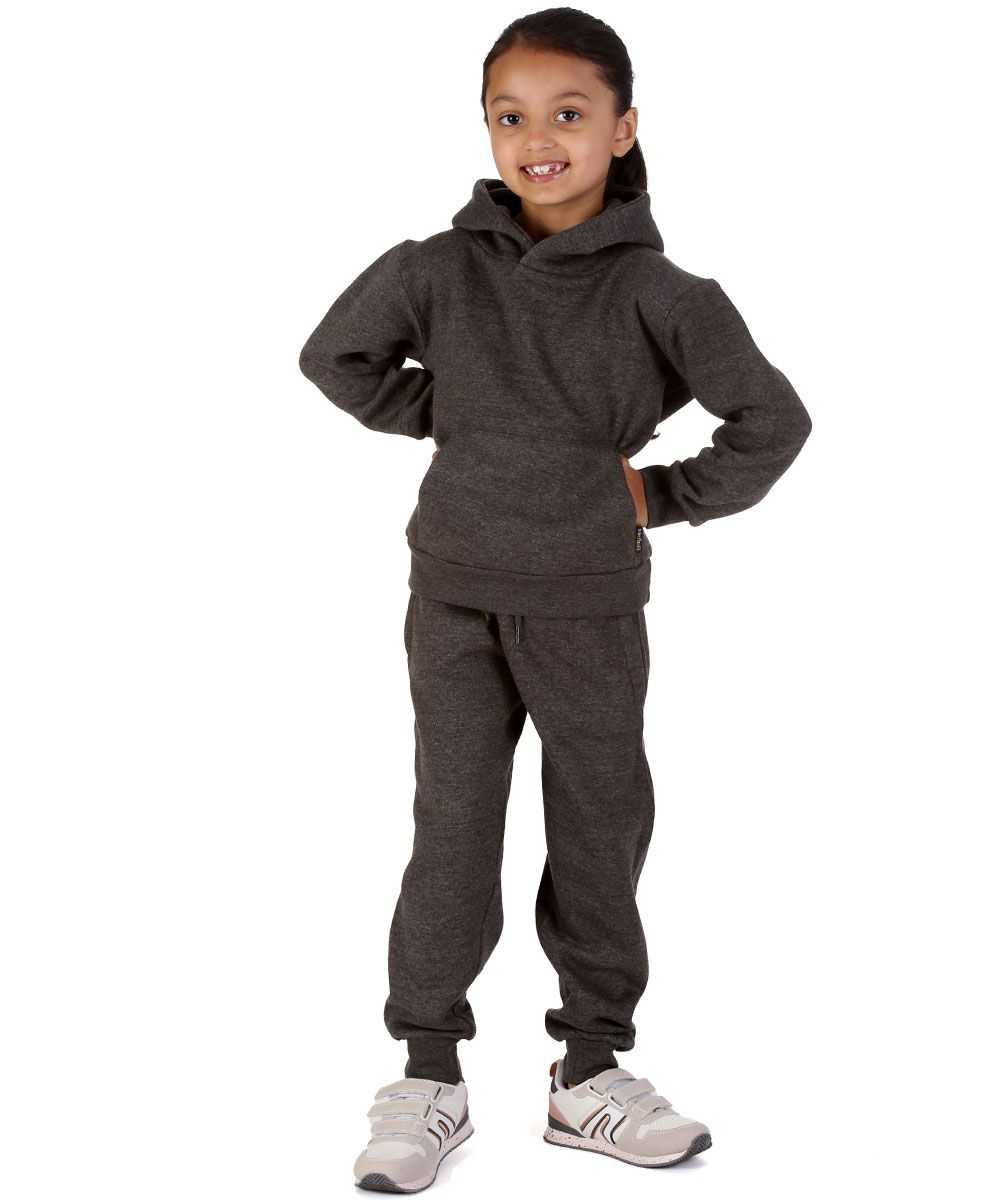 Trendy Toggs Kids Overhead Hoodie Charcoal Tracksuit