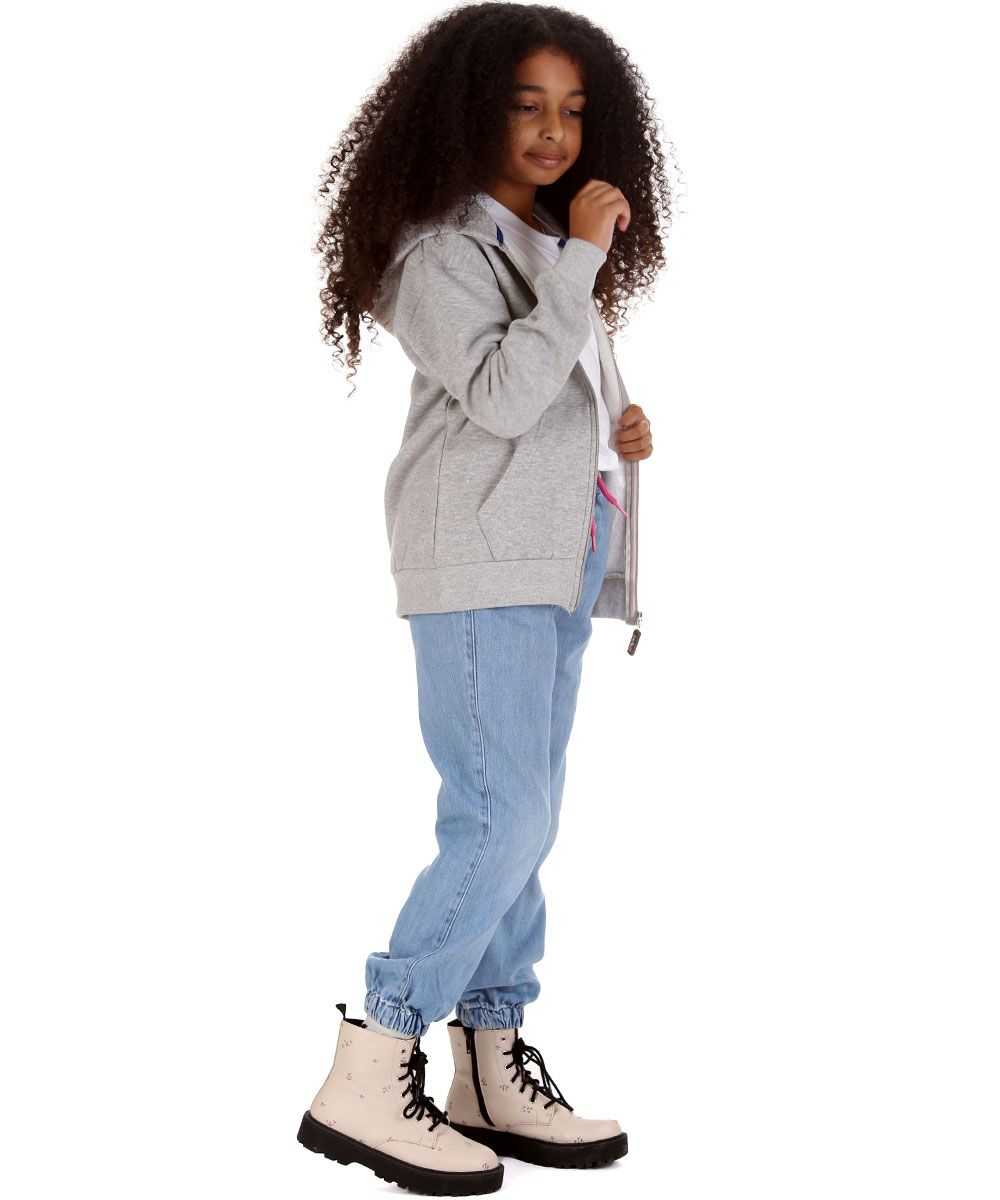 Trendy Toggs Kids Plain Oxford Grey Zip Up Hoodie