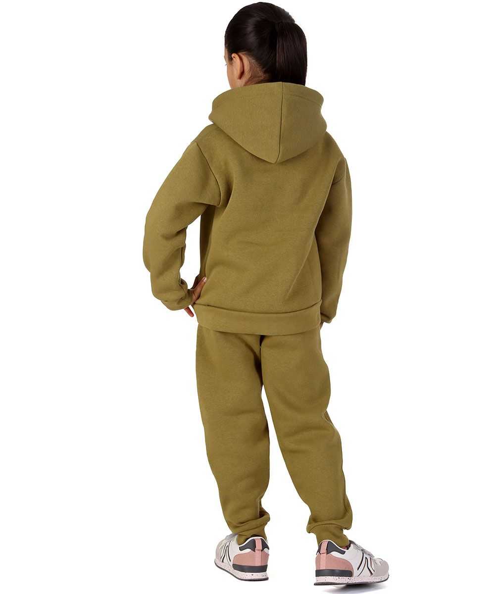 Trendy Toggs Kids Overhead Hoodie Olive Green Tracksuit
