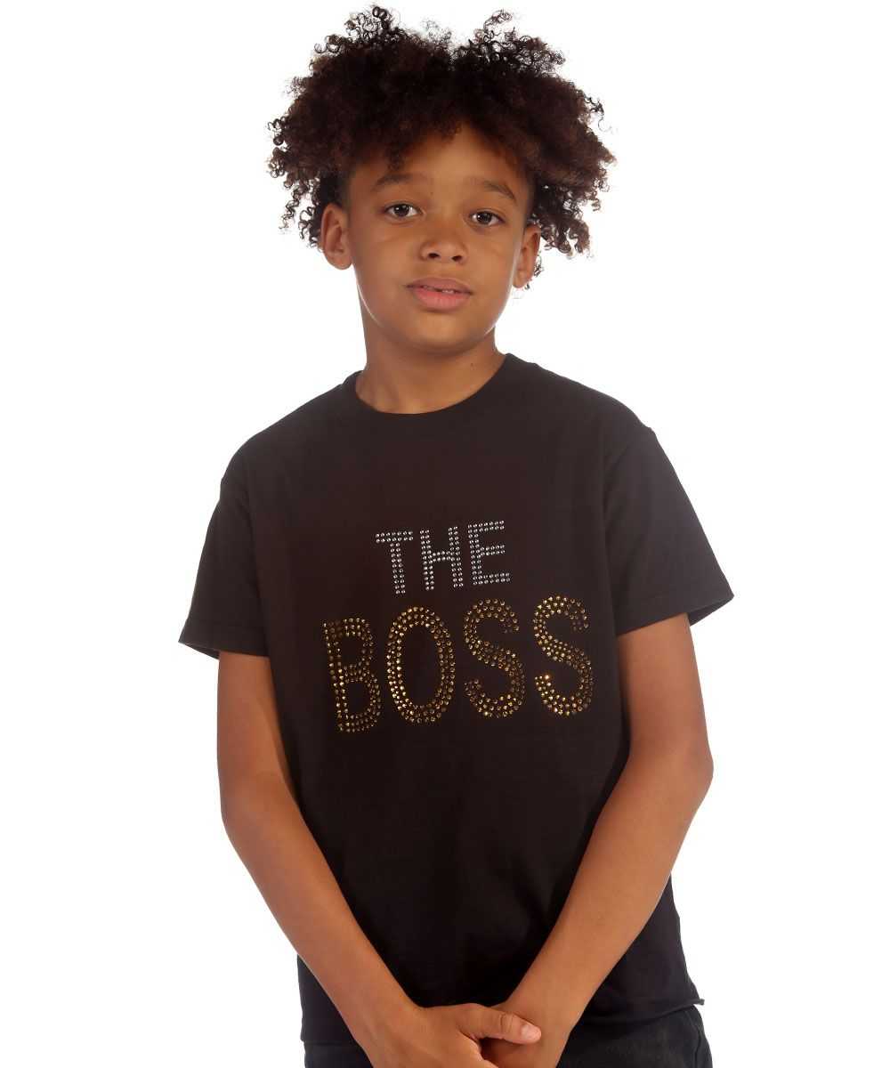 Trendy Toggs Kids The Boss Rhinestone Black T-shirt