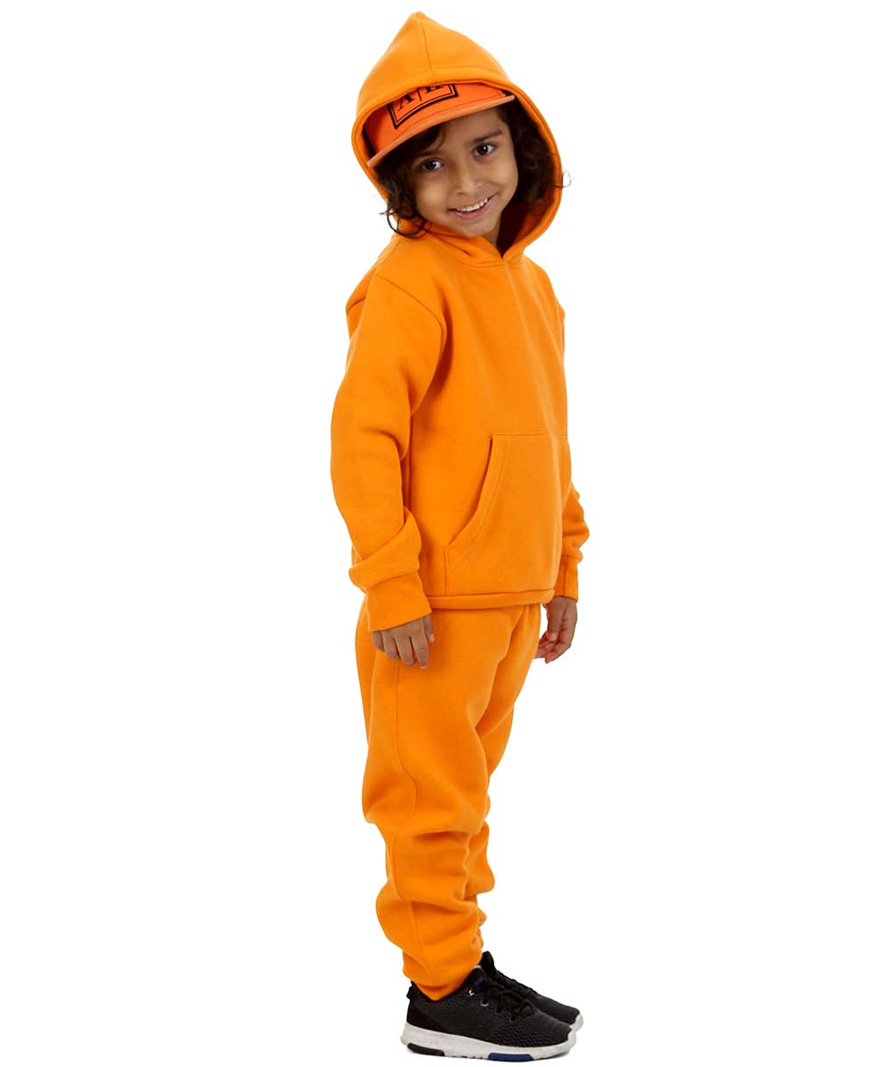 Trendy Toggs Kids Overhead Hoodie Orange Tracksuit