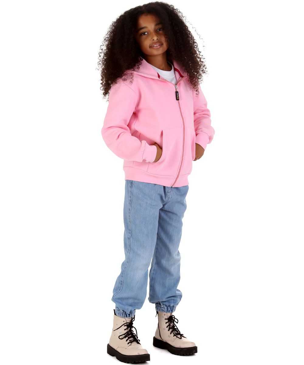 Trendy Toggs Kids Plain Pink Zip Up Hoodie