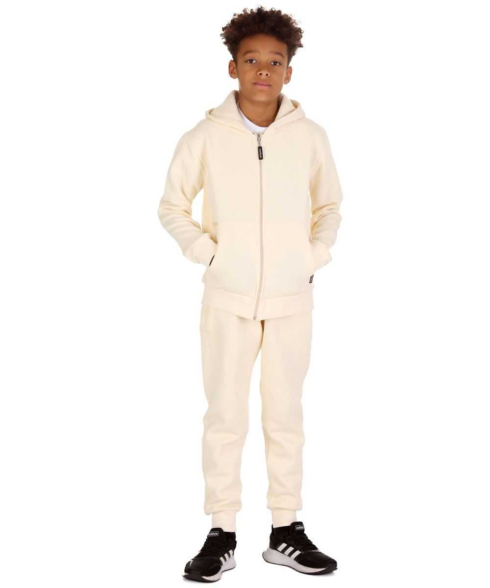 Trendy Toggs Kids Fleece Zip Up Cream Tracksuit