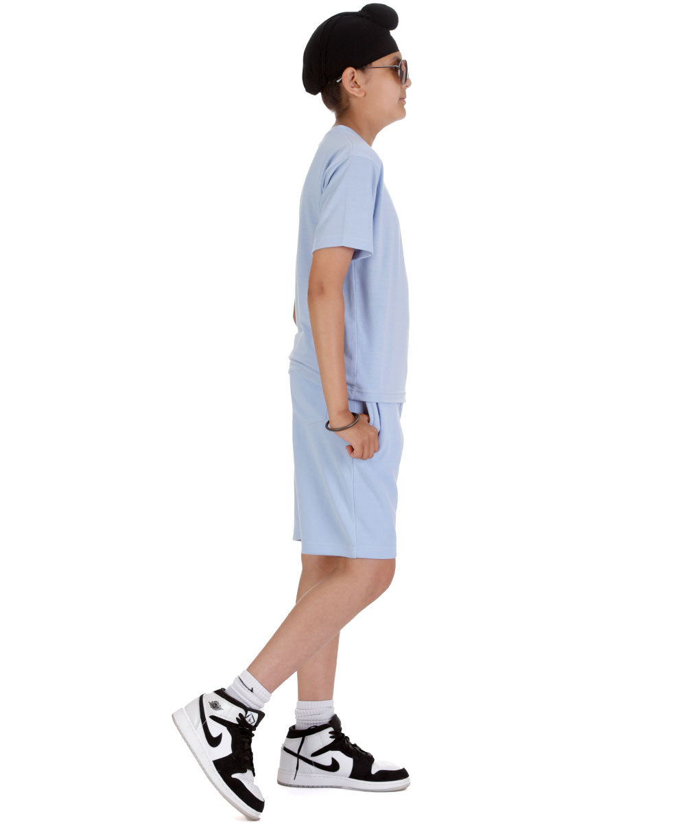 Kids Denim T-shirt and Shorts Set