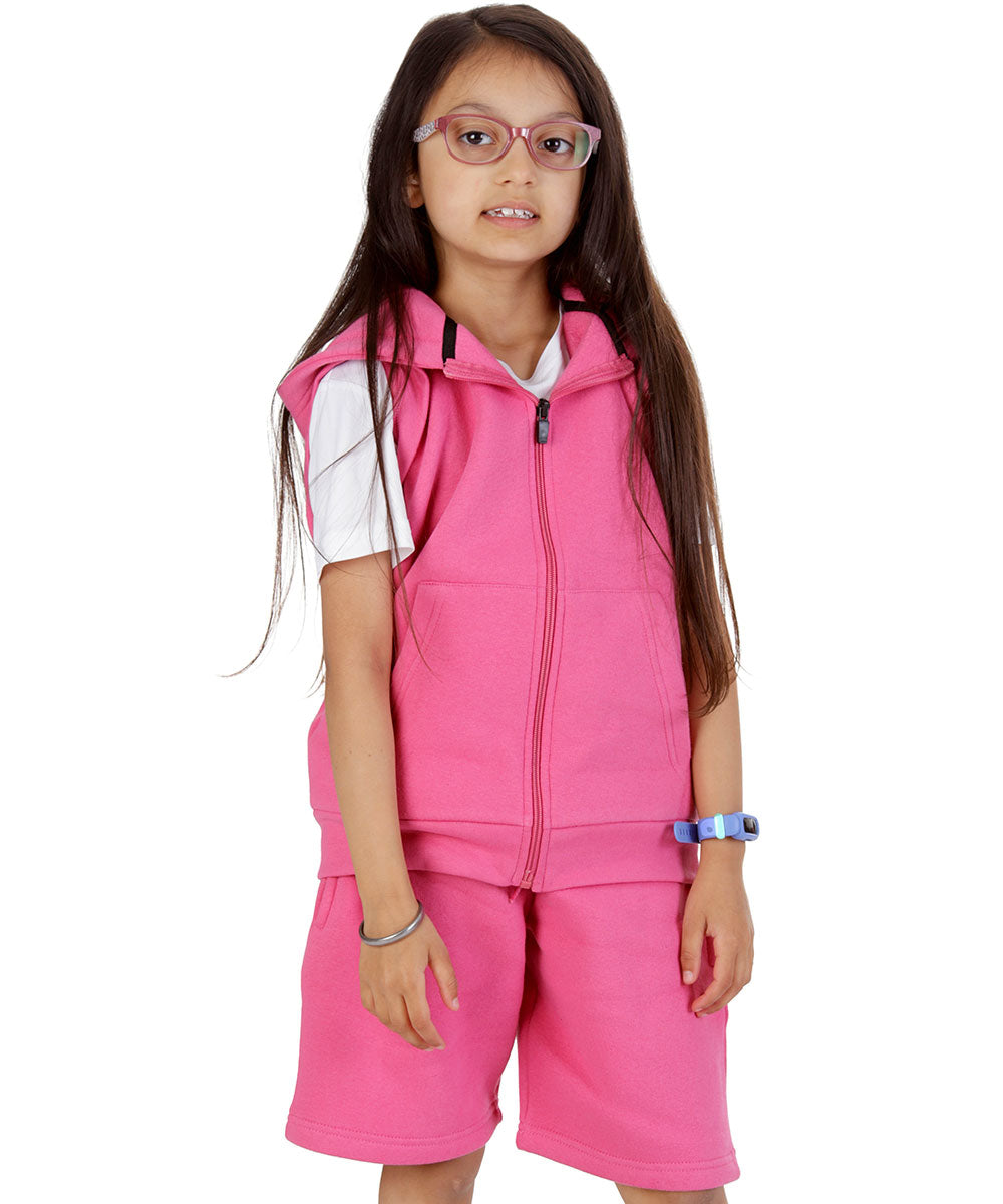 Kids Cerise 2-Piece Gilet and Shorts Set