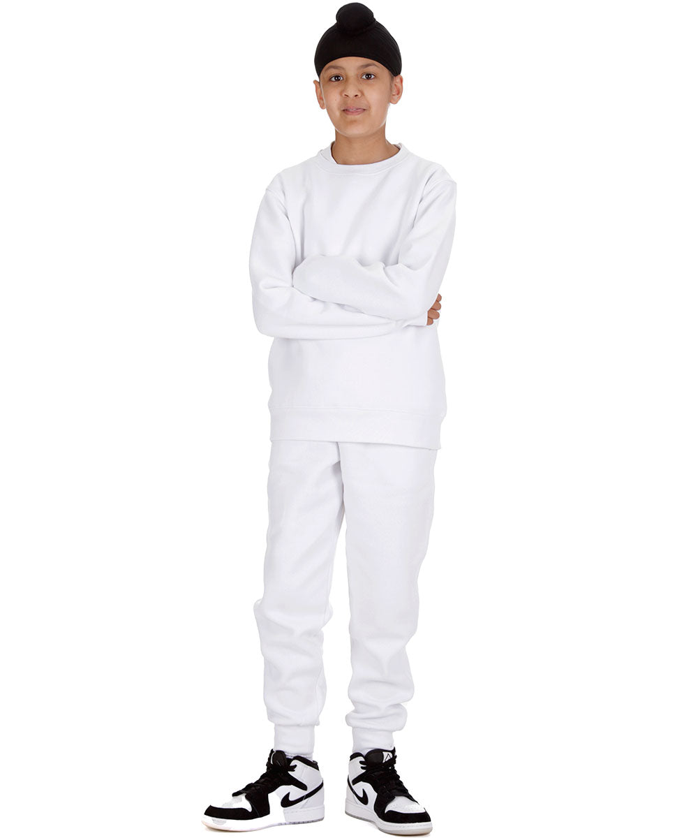 Trendy Toggs Kids White Original Sweatshirt Tracksuit