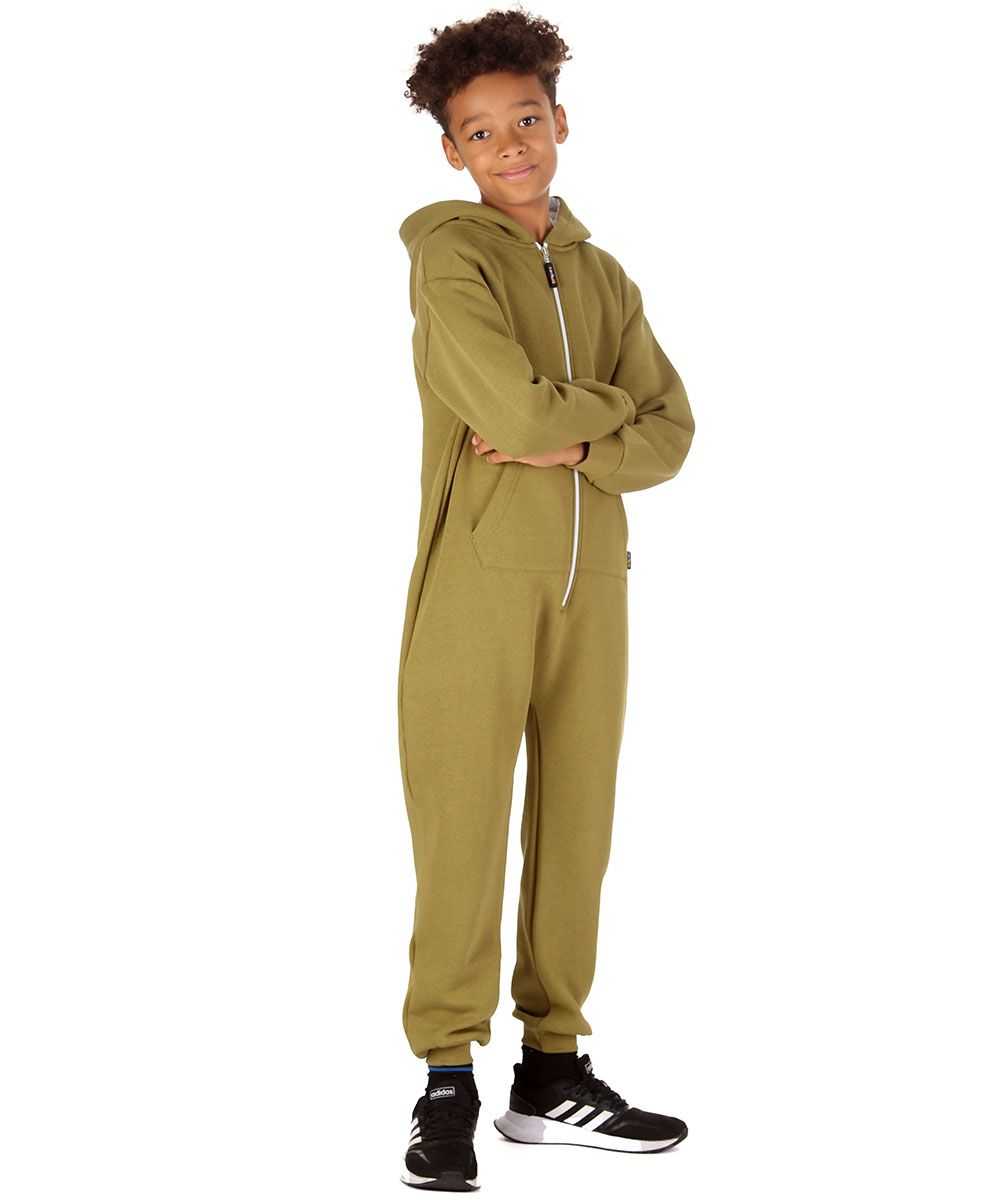 Trendy Toggs Kids Olive Green Zip Up Onesie