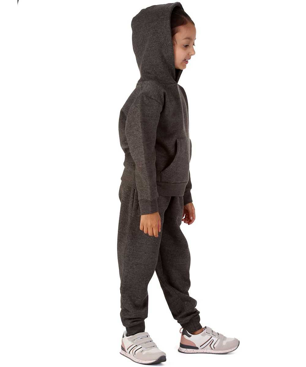 Trendy Toggs Kids Overhead Hoodie Charcoal Tracksuit