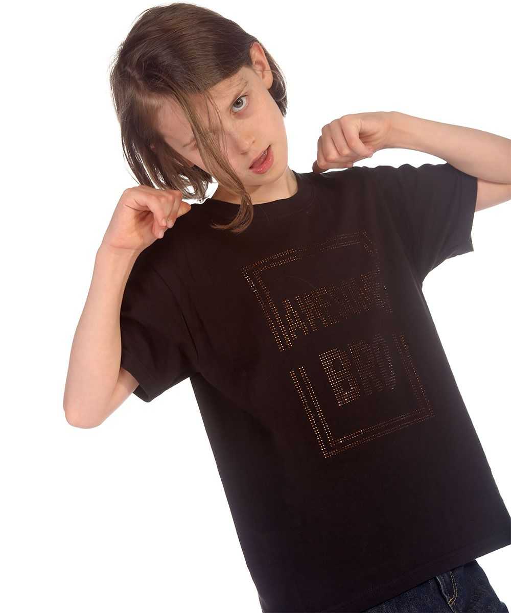 Trendy Toggs Kids Awesome Bro Rhinestone Black T-shirt