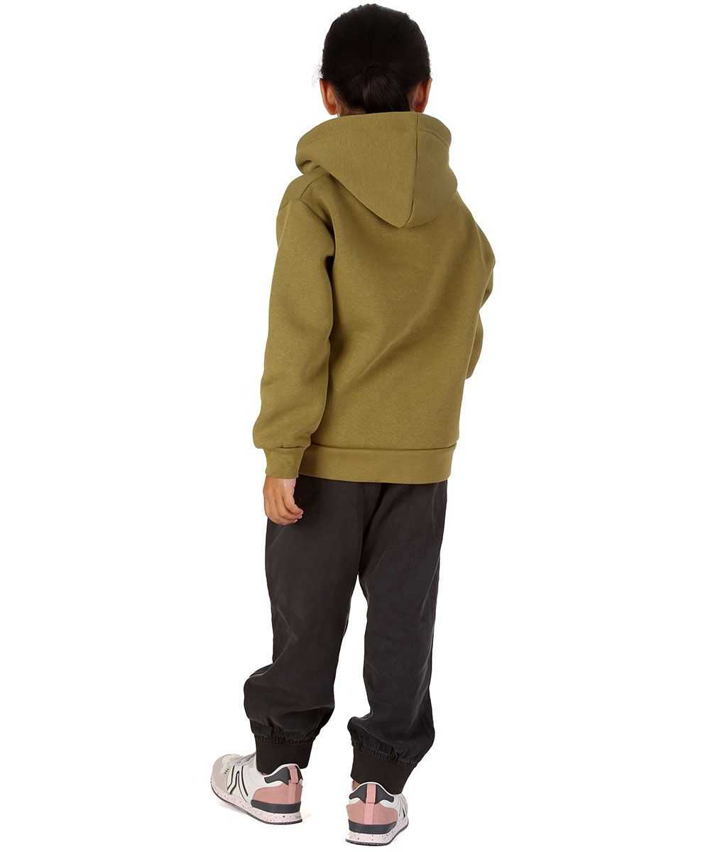Trendy Toggs Kids Plain Overhead Olive Green Hoodie
