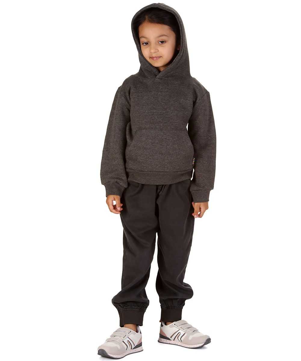 Trendy Toggs Kids Plain Overhead Charcoal Hoodie