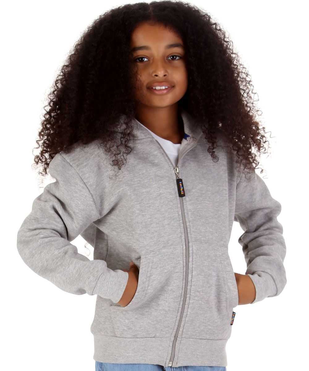 Trendy Toggs Kids Plain Oxford Grey Zip Up Hoodie