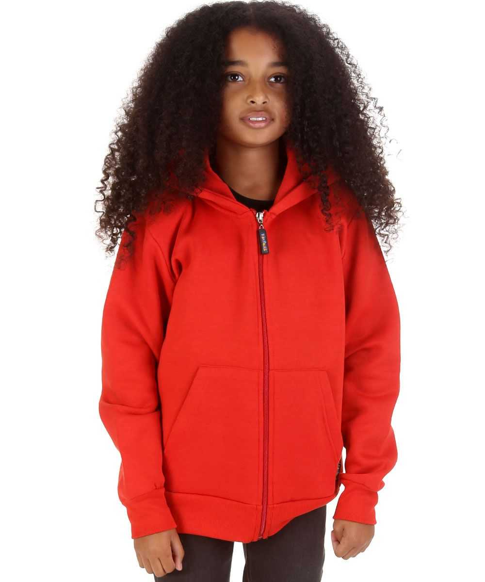 Trendy Toggs Kids Plain Red Zip Up Hoodie