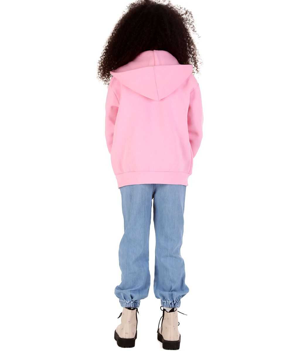 Trendy Toggs Kids Plain Pink Zip Up Hoodie