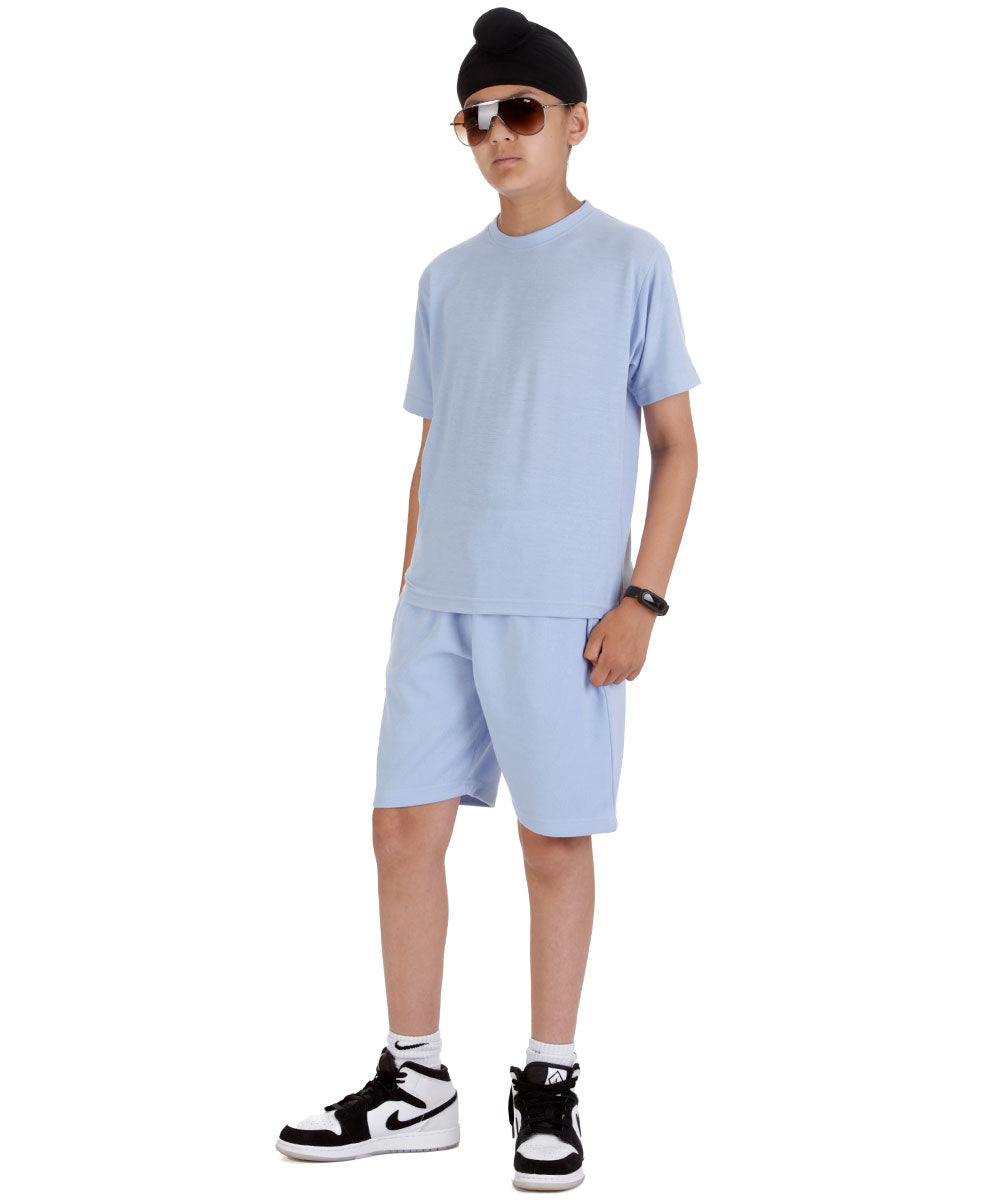 Kids Denim T-shirt and Shorts Set