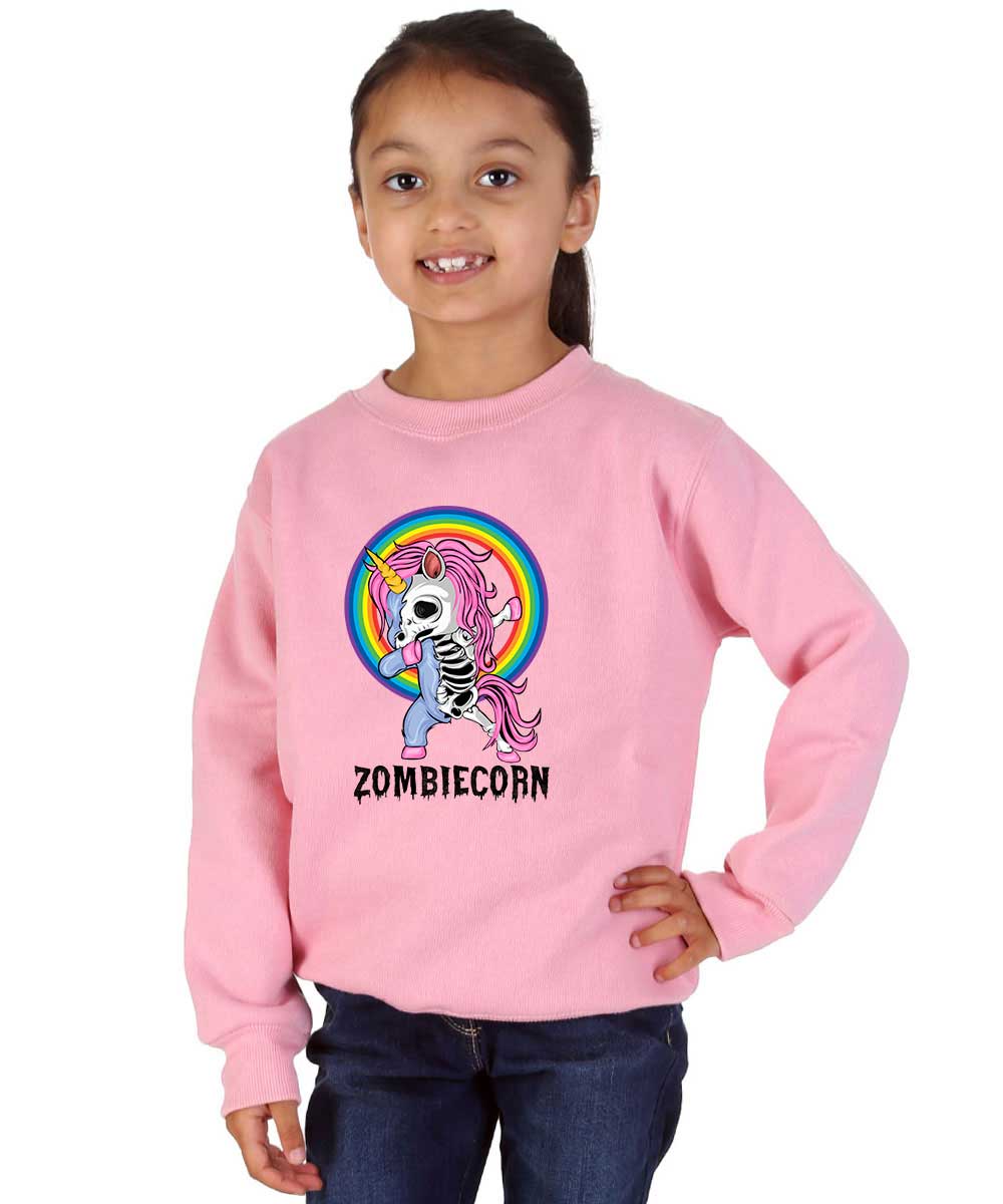 Trendy Toggs Zombiecorn Girls Pink Sweatshirt