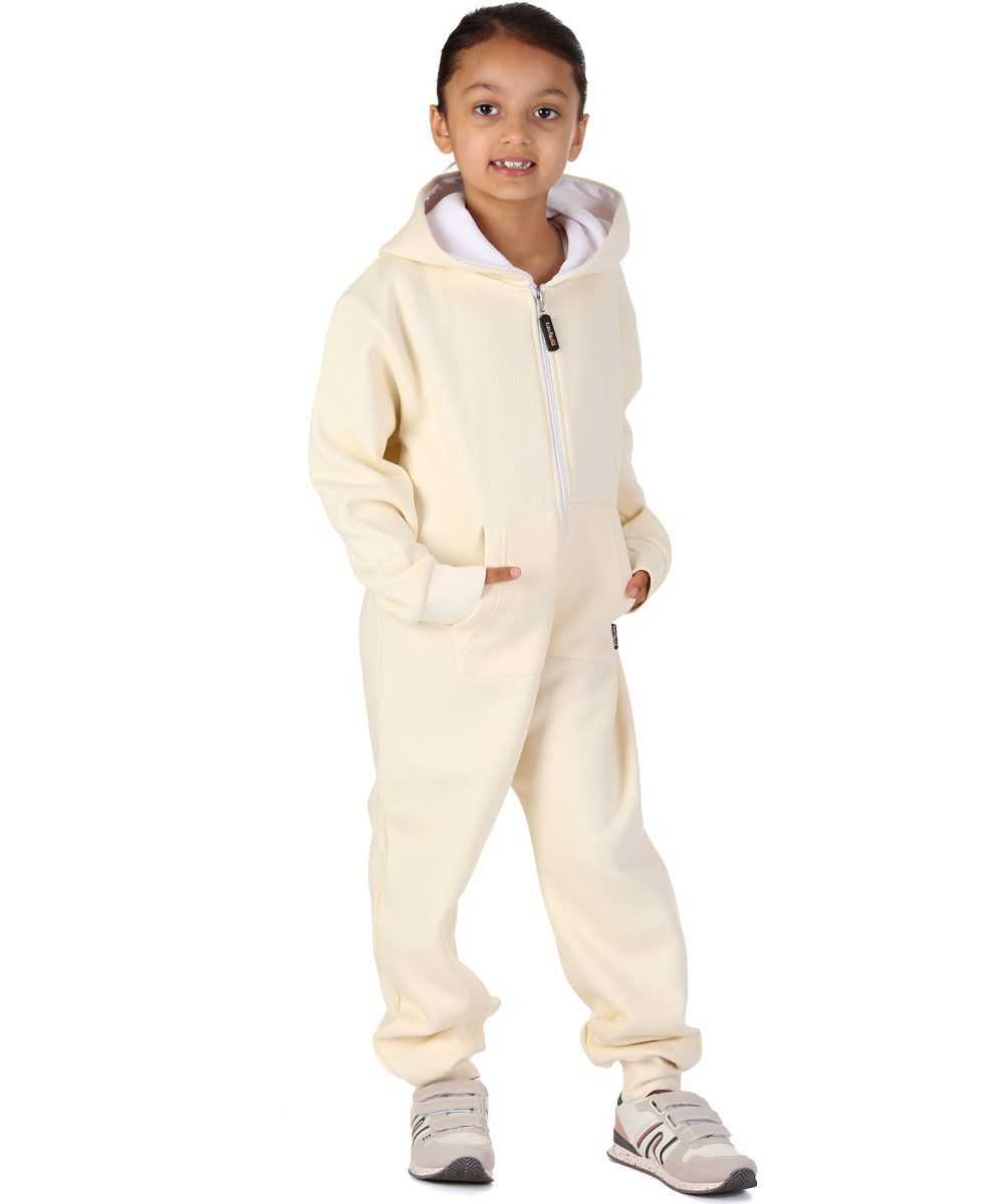 Trendy Toggs Kids Cream Zip Up Onesie