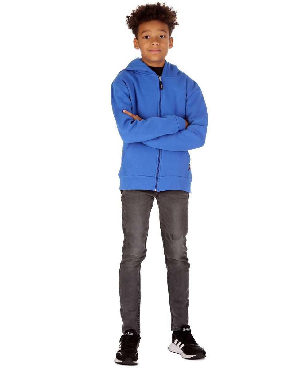 Trendy Toggs Kids Plain Royal Blue Zip Up Hoodie