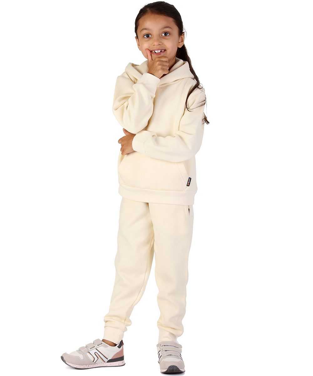 Trendy Toggs Kids Overhead Hoodie Cream Tracksuit