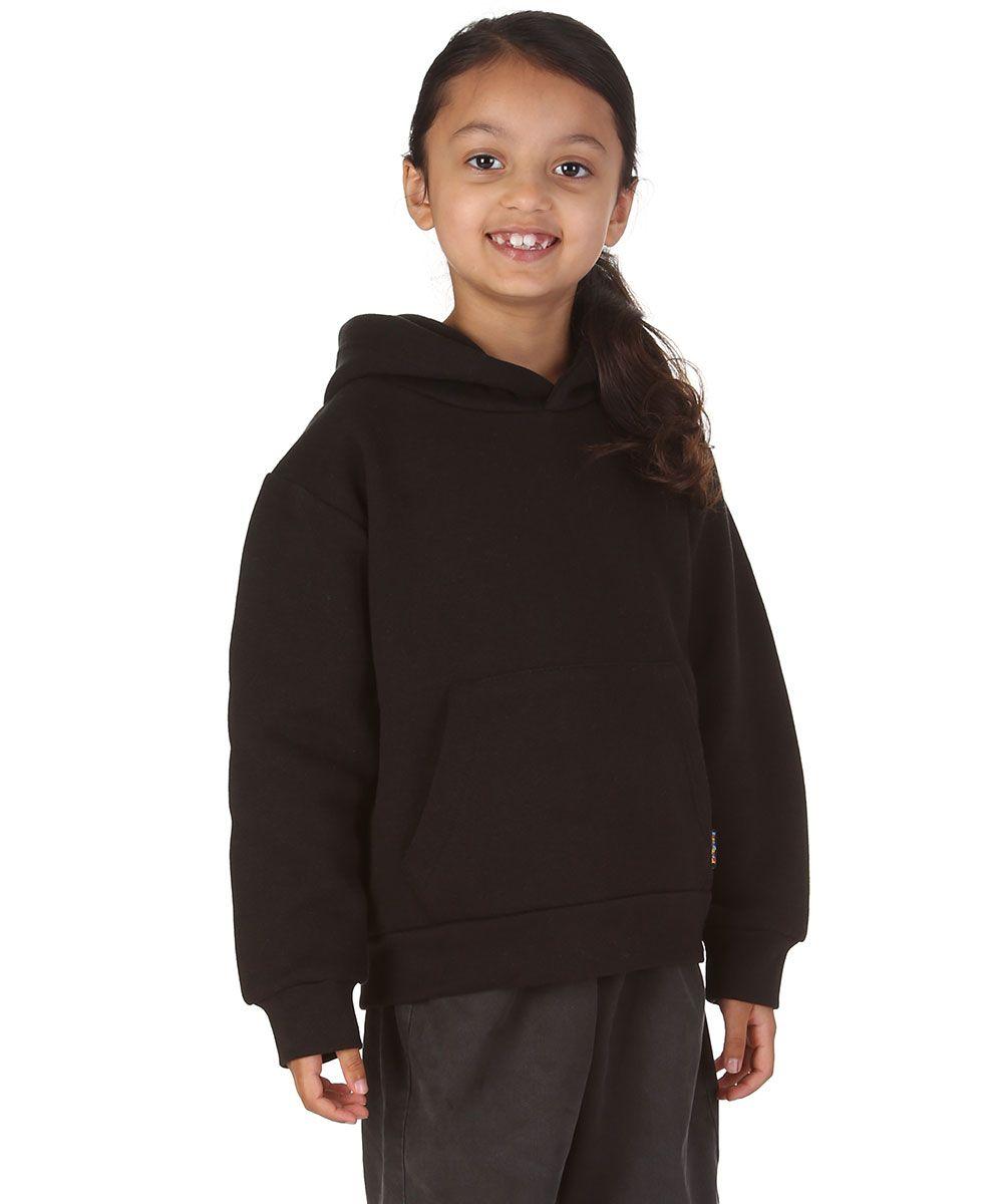 Trendy Toggs Kids Plain Overhead Black Hoodie