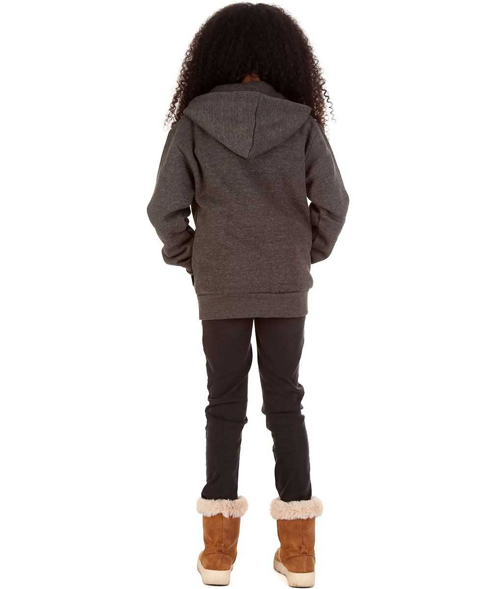 Trendy Toggs Kids Plain Charcoal Zip Up Hoodie