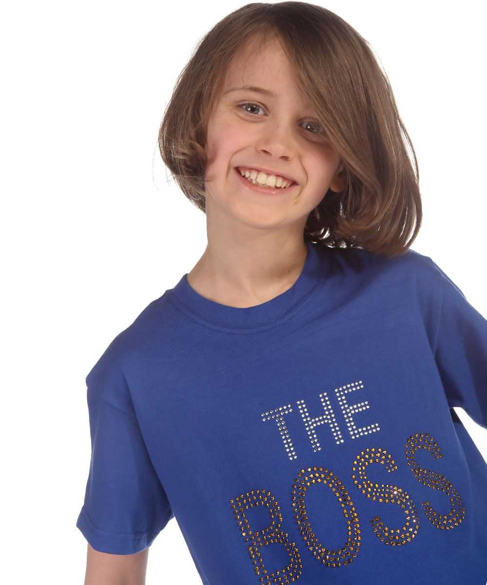 Trendy Toggs Kids The Boss Rhinestone Blue T-shirt