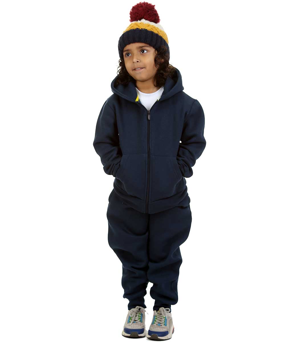 Trendy Toggs Kids Fleece Zip Up Navy Blue Tracksuit