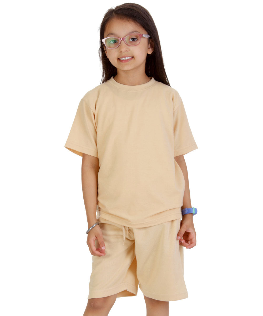 Kids Nude T-shirt and Shorts Set
