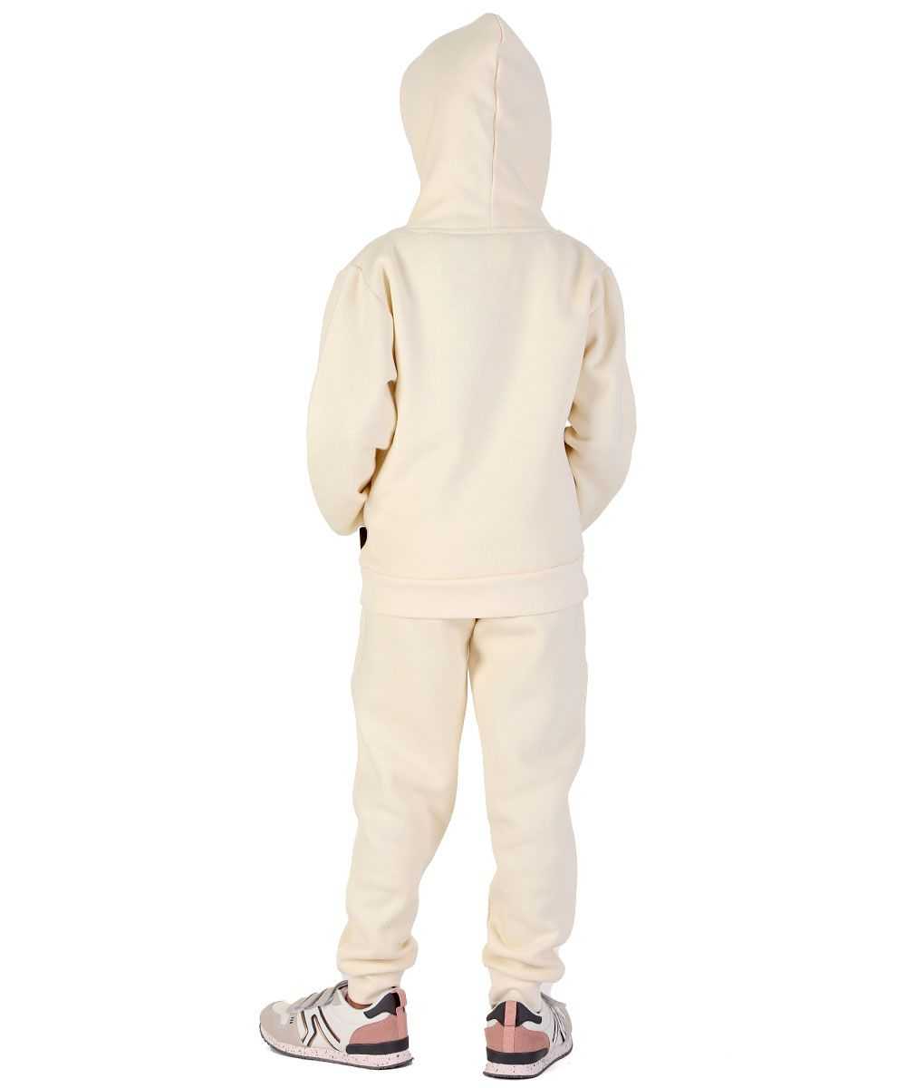 Trendy Toggs Kids Overhead Hoodie Cream Tracksuit
