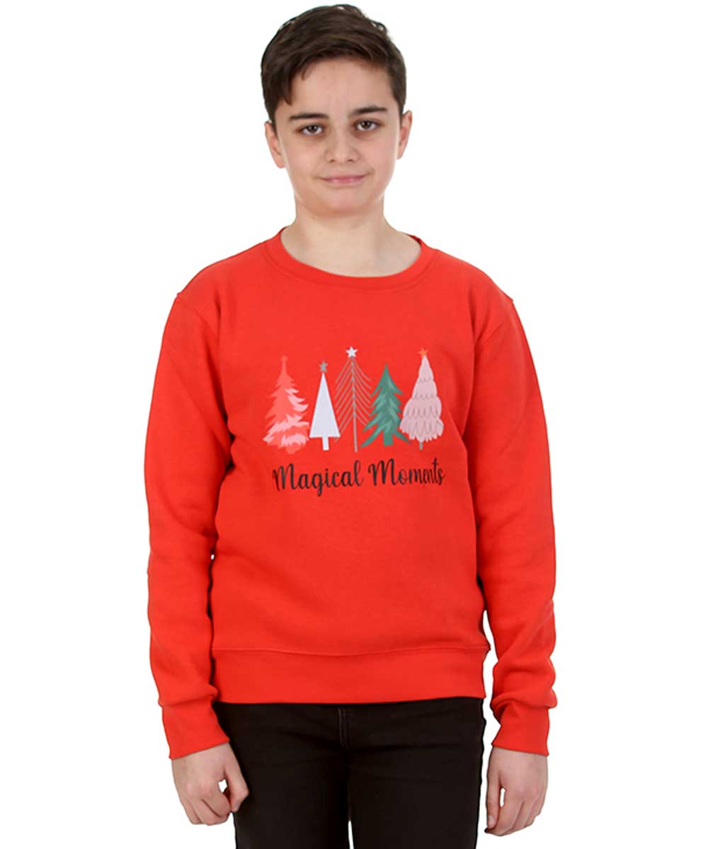 Trendy Toggs Kids Magical Moments Christmas Tree jumper Red