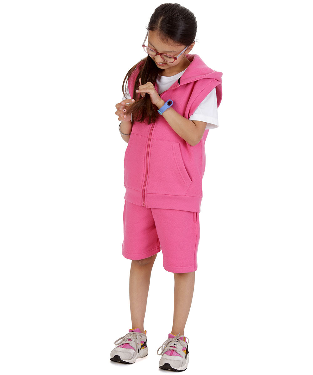 Kids Cerise 2-Piece Gilet and Shorts Set