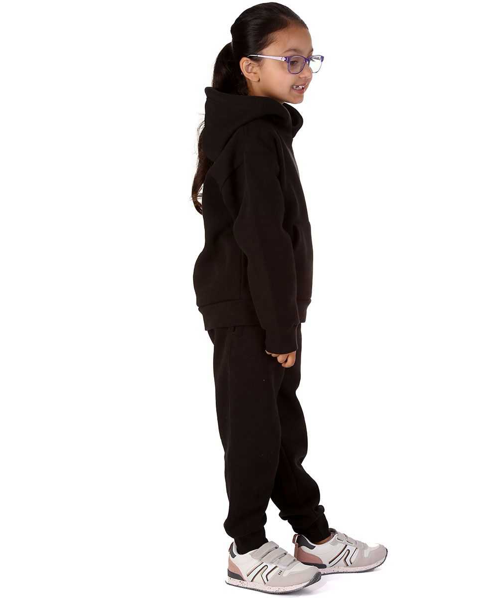 Trendy Toggs Kids Overhead Hoodie Black Tracksuit