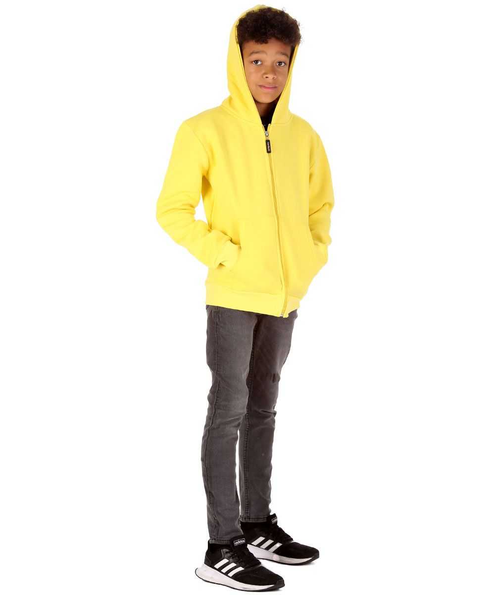 Trendy Toggs Kids Plain Yellow Zip Up Hoodie