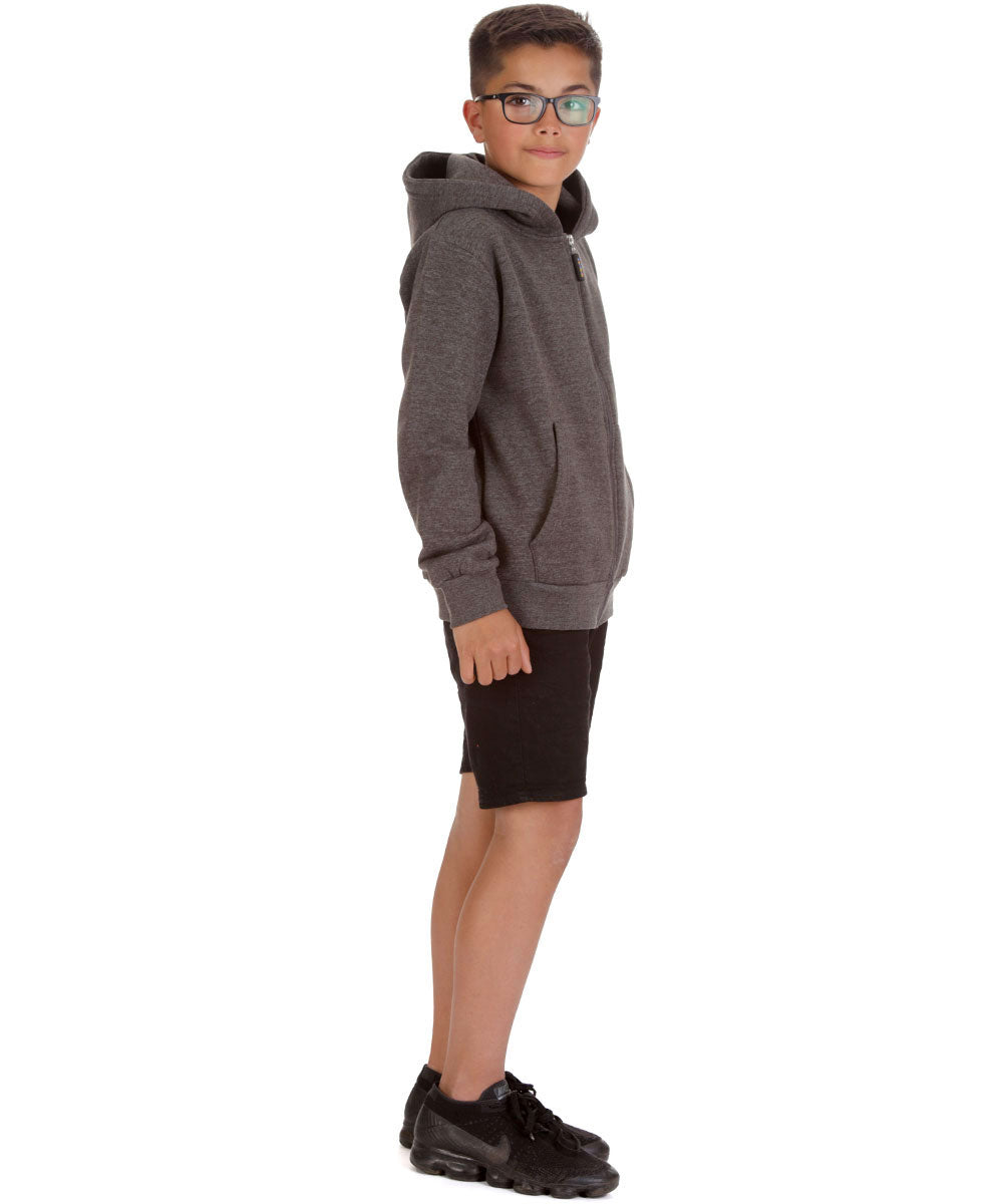 Trendy Toggs Kids Plain Charcoal Zip Up Hoodie
