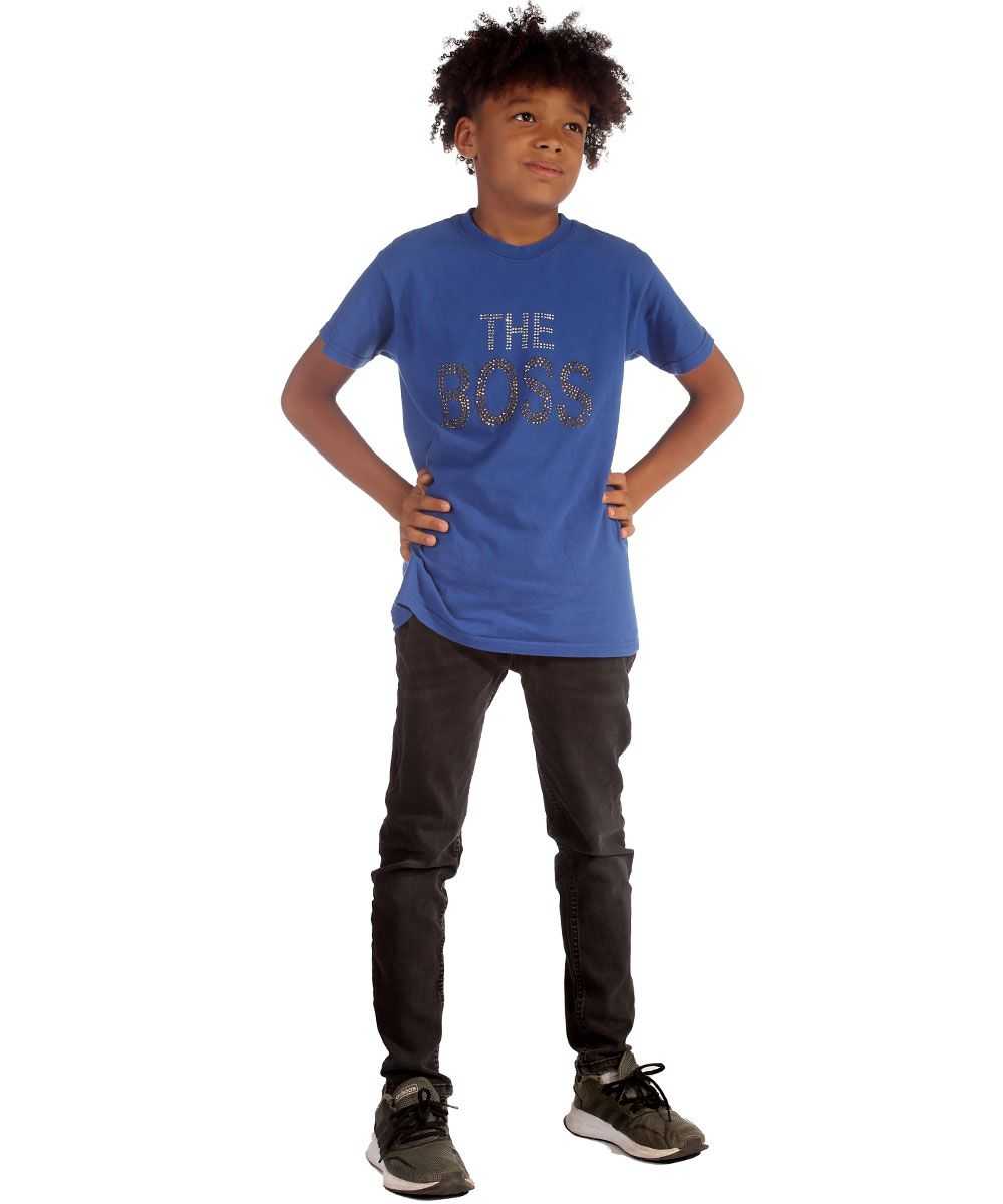 Trendy Toggs Kids The Boss Rhinestone Blue T-shirt