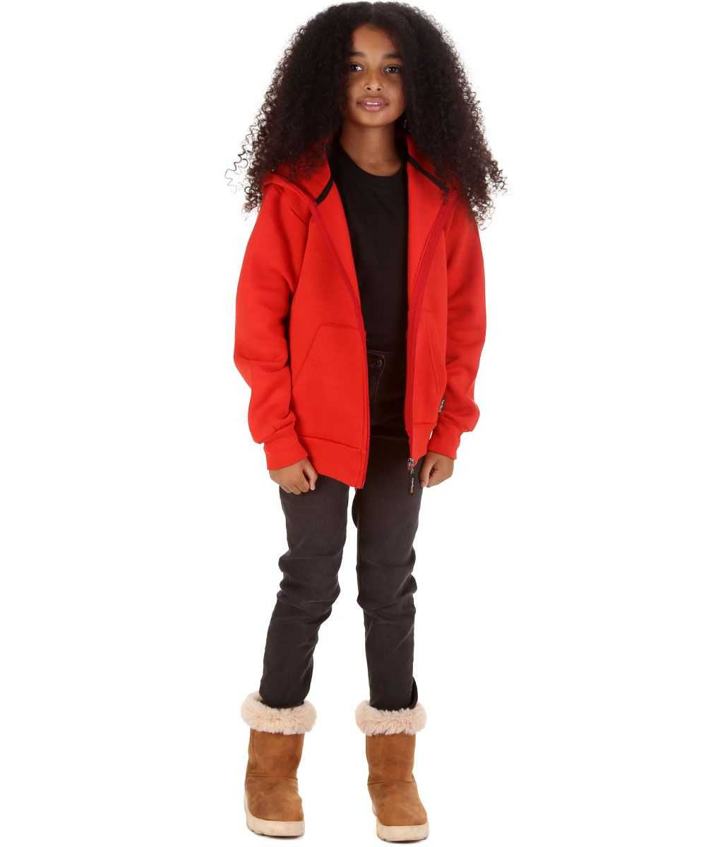 Trendy Toggs Kids Plain Red Zip Up Hoodie