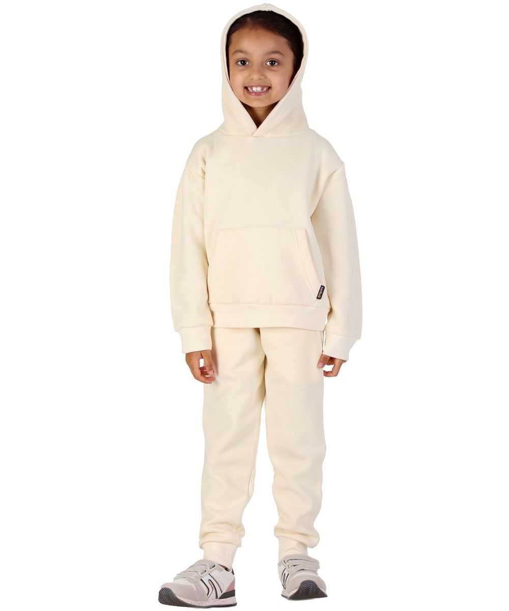Trendy Toggs Kids Overhead Hoodie Cream Tracksuit