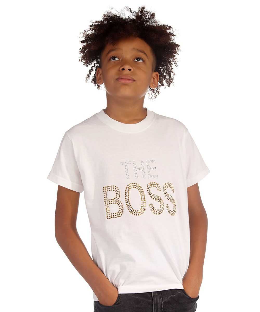 Trendy Toggs Kids The Boss Rhinestone White T-shirt