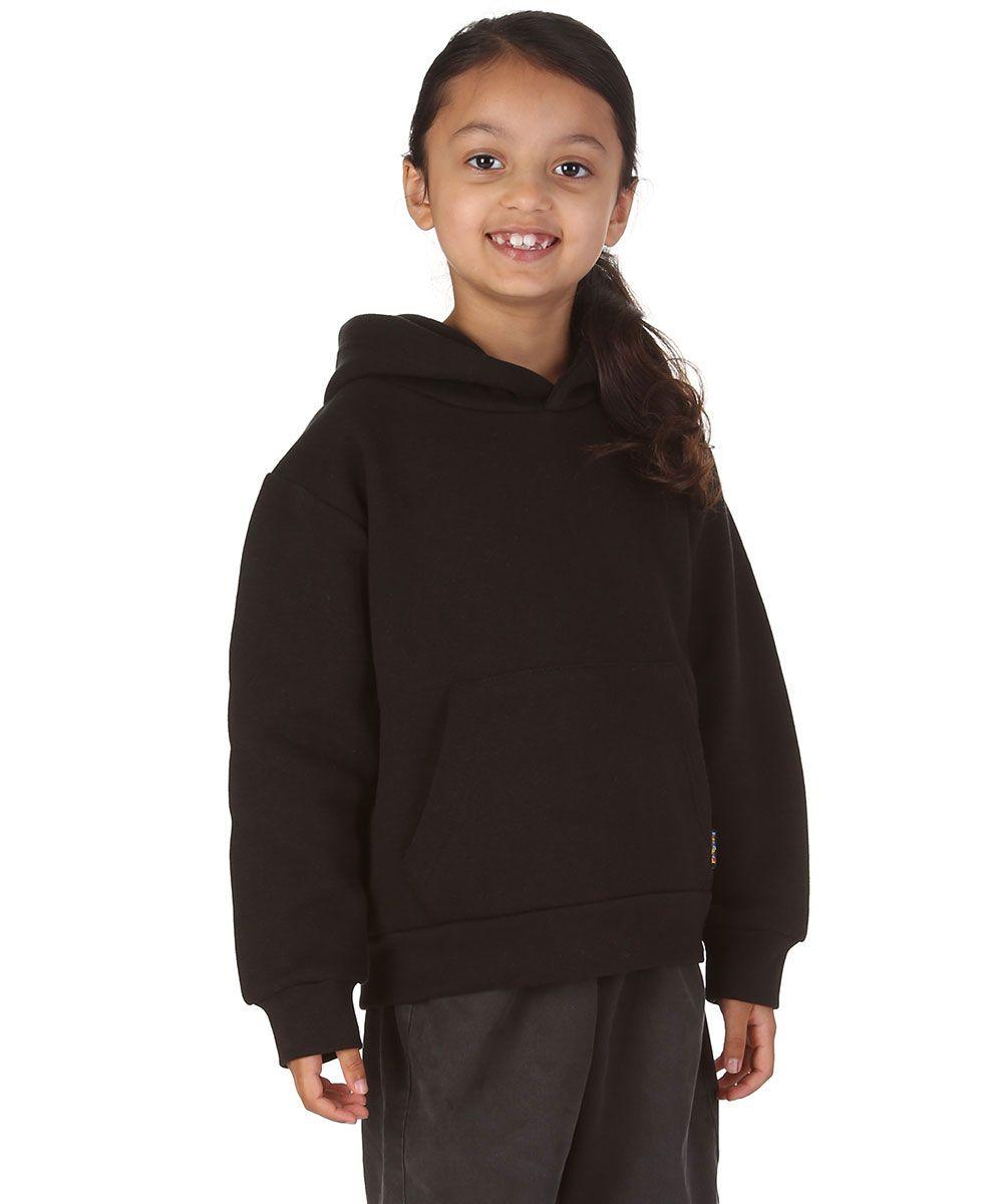 Trendy Toggs Kids Plain Overhead Black Hoodie
