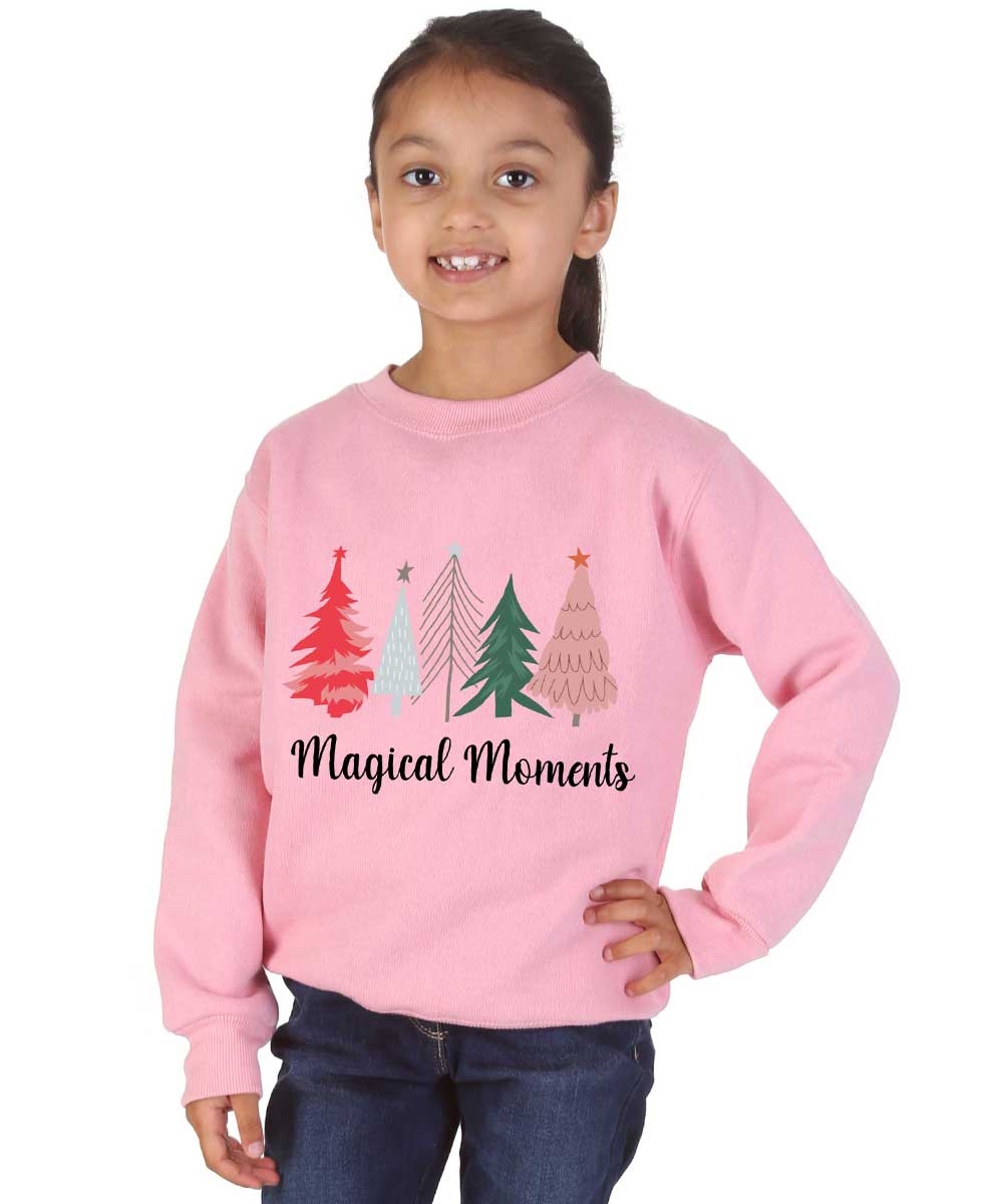 Trendy Toggs Kids Magical Moments Christmas Tree jumper Pink