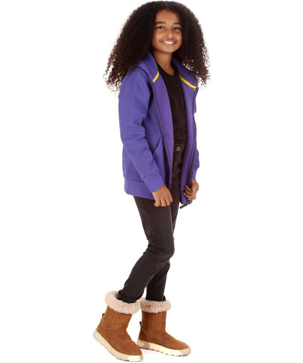 Trendy Toggs Kids Plain Purple Zip Up Hoodie