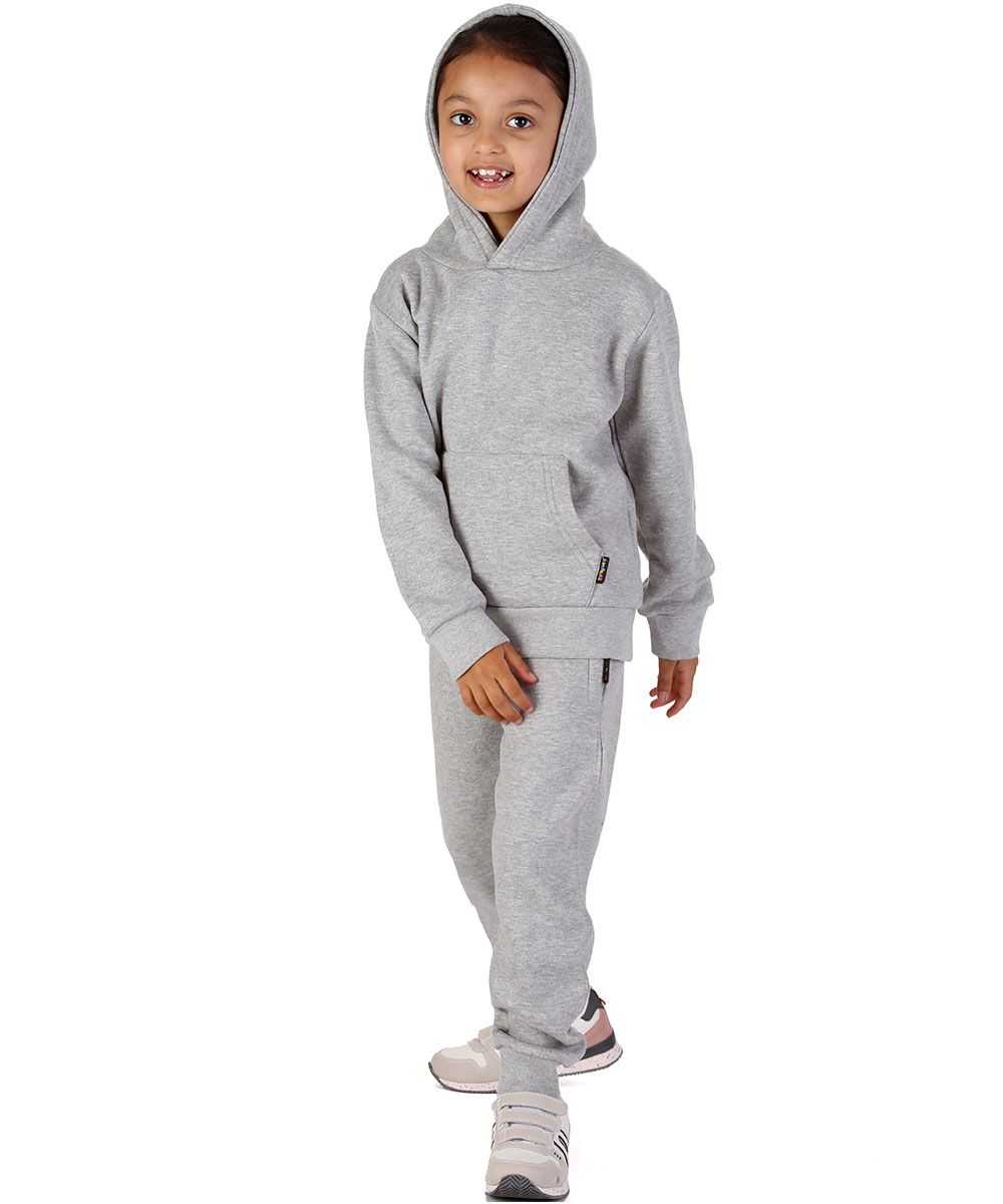 Trendy Toggs Kids Overhead Hoodie Oxford Grey Tracksuit