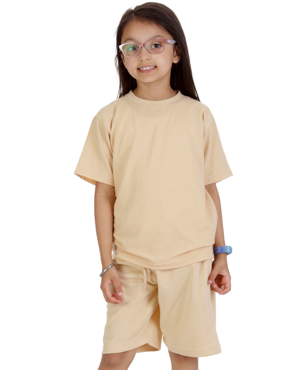 Kids Nude T-shirt and Shorts Set