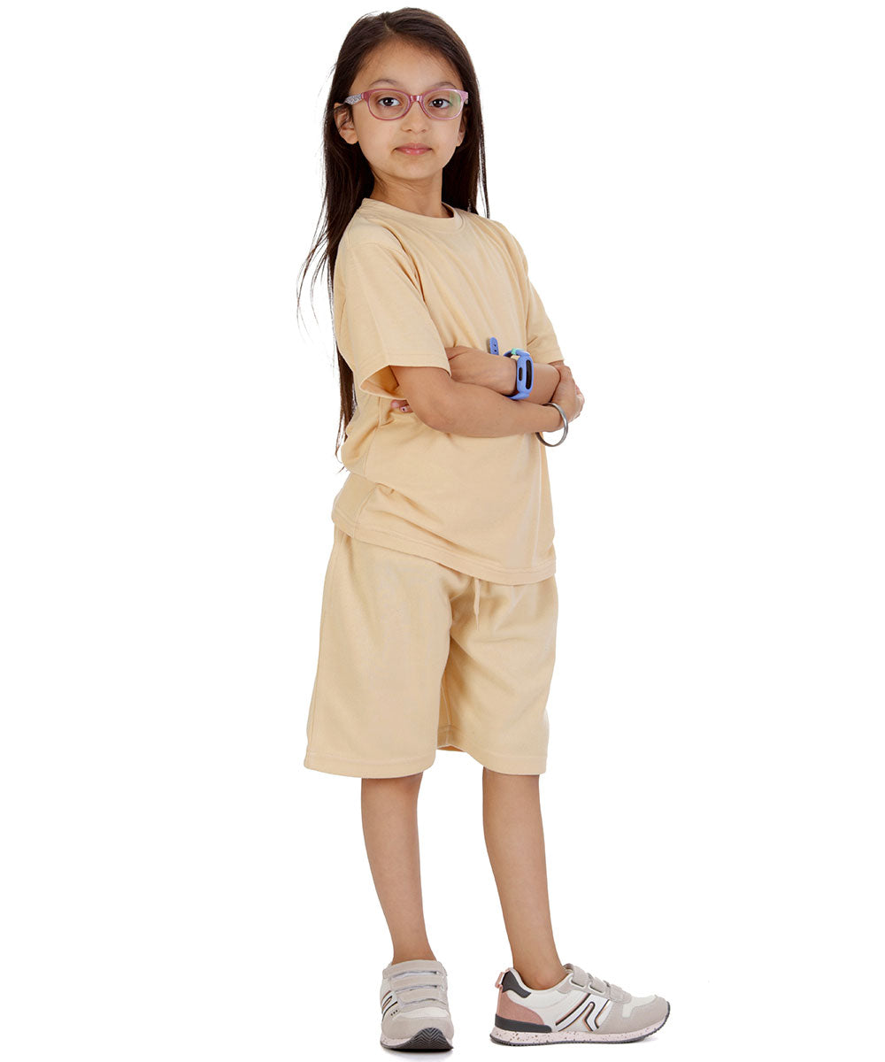 Kids Nude T-shirt and Shorts Set