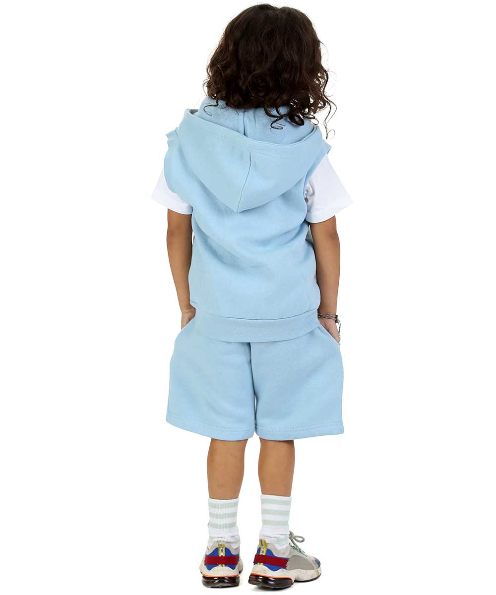 Kids Denim 2-Piece Gilet and Shorts Set